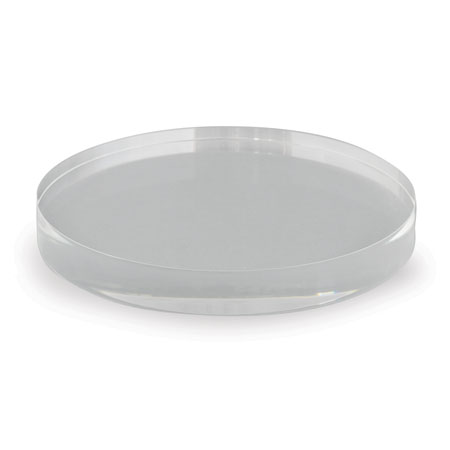 Clear Lucite Round Stand 5"D (set Of 2)