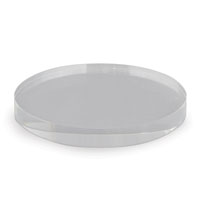 Clear Lucite Round Stand 7"D (set Of 2)