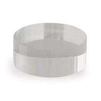 Clear Lucite Round Stand 5"D X 2"H (set Of 2)