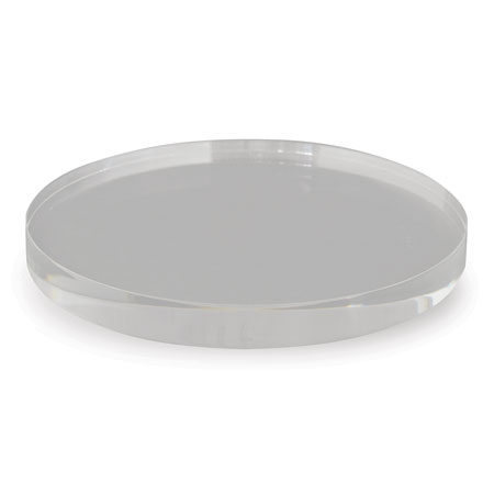 Clear Lucite Round Stand 9"D (set Of 2)