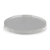 Clear Lucite Round Stand 10"D (set Of 2)