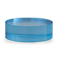 Blue Lucite Round Stand 6"D X 2"H Set/2