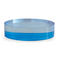 Blue Lucite Round Stand 8"D X 2"H Set/2