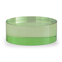 Green Lucite Round Stand 5"D X 2"H Set/2