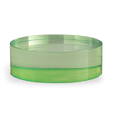 Green Lucite Round Stand 6"D X 2"H Set/2