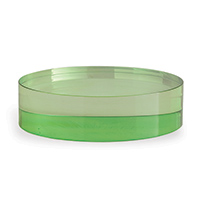 Green Lucite Round Stand 7"D X 2"H Set/2