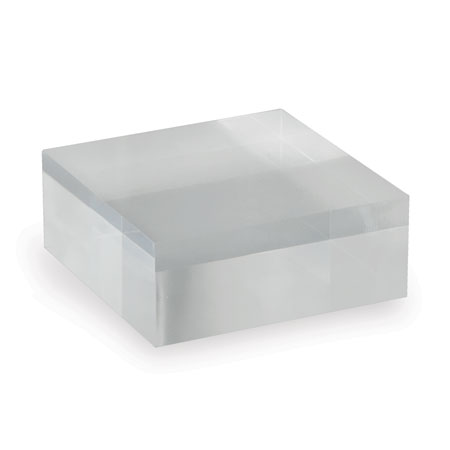 Clear Lucite Square Stand 5"X2" (set Of 2)
