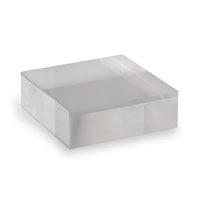 Clear Lucite Square Stand 6"X2" (set Of 2)