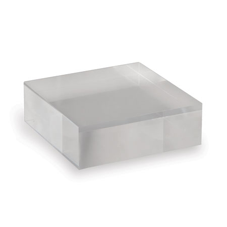 Clear Lucite Square Stand 6"X2" (set Of 2)