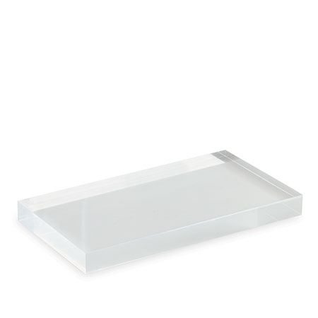 Clear Lucite Rectangle Stand Medium (set Of 2)
