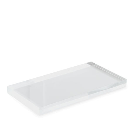 Clear Lucite Rectangle Stand Large (set Of 2)