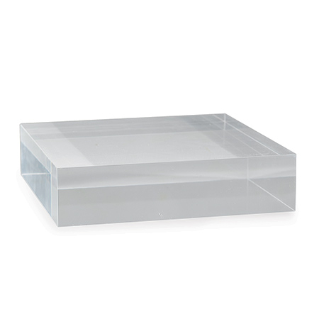 Clear Lucite Square Stand 8" X 8" X 2"H Set/2