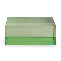 Green Lucite Square Stand 5" X 5" X 2"H Set/2