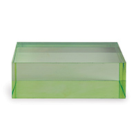 Green Lucite Square Stand 6" X 6" X 2"H Set/2