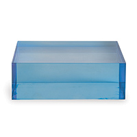 Blue Lucite Square Stand 6" X 6" X 2"H Set/2