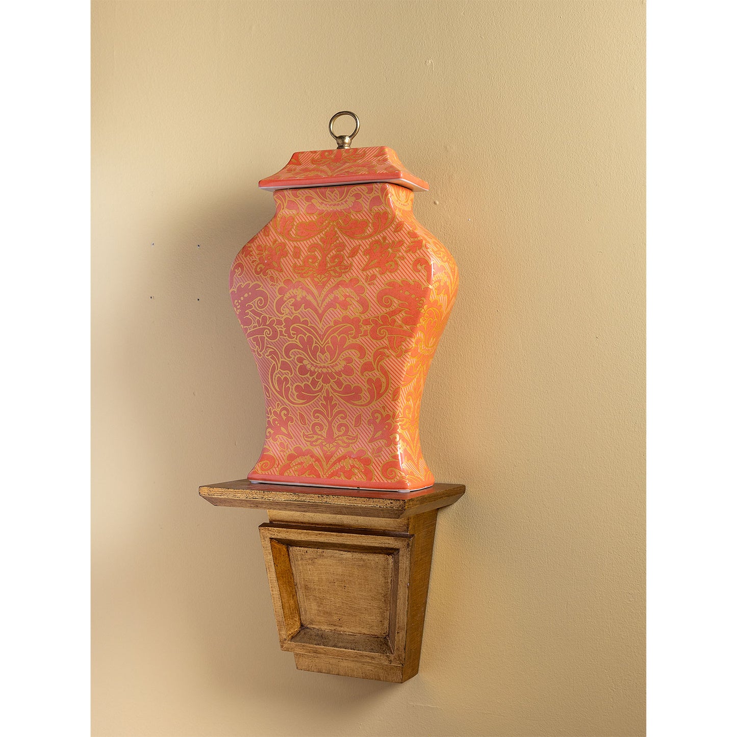 Richmond Damask Coral Jar