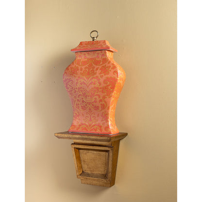 Richmond Damask Coral Jar