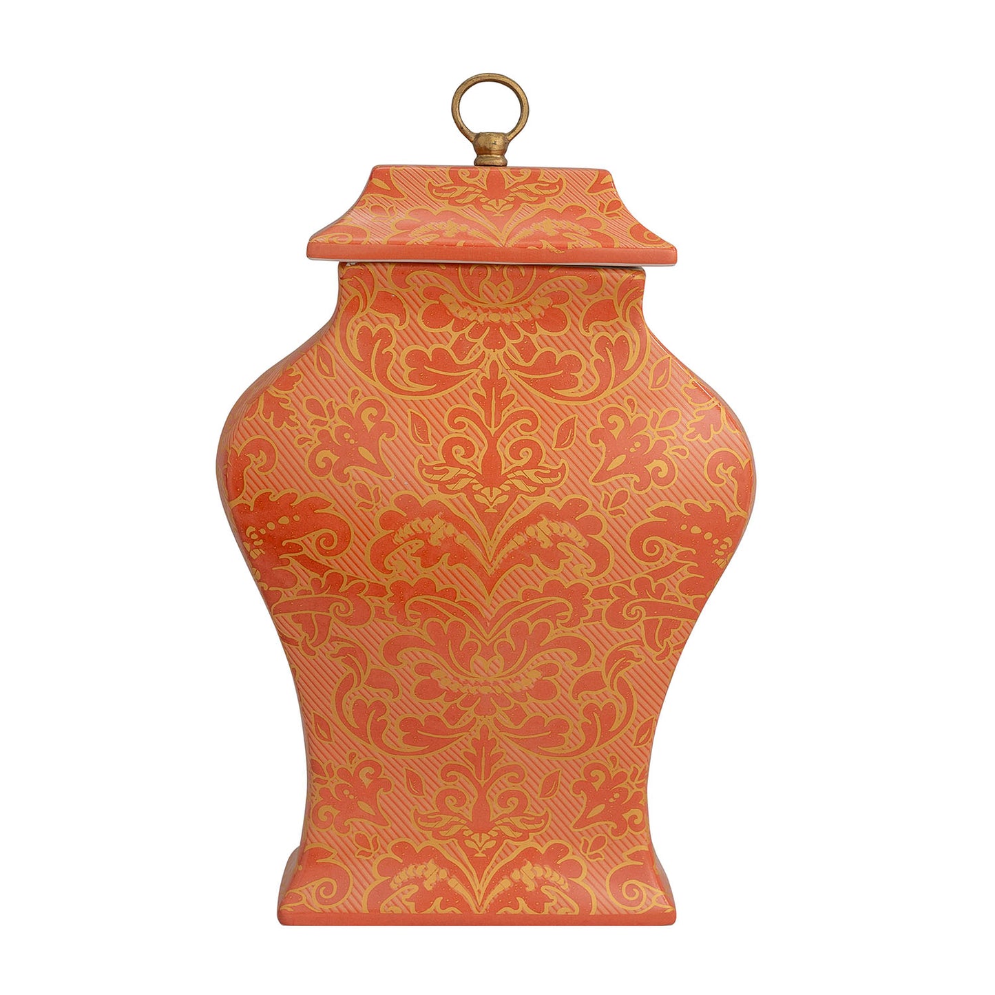Richmond Damask Coral Jar
