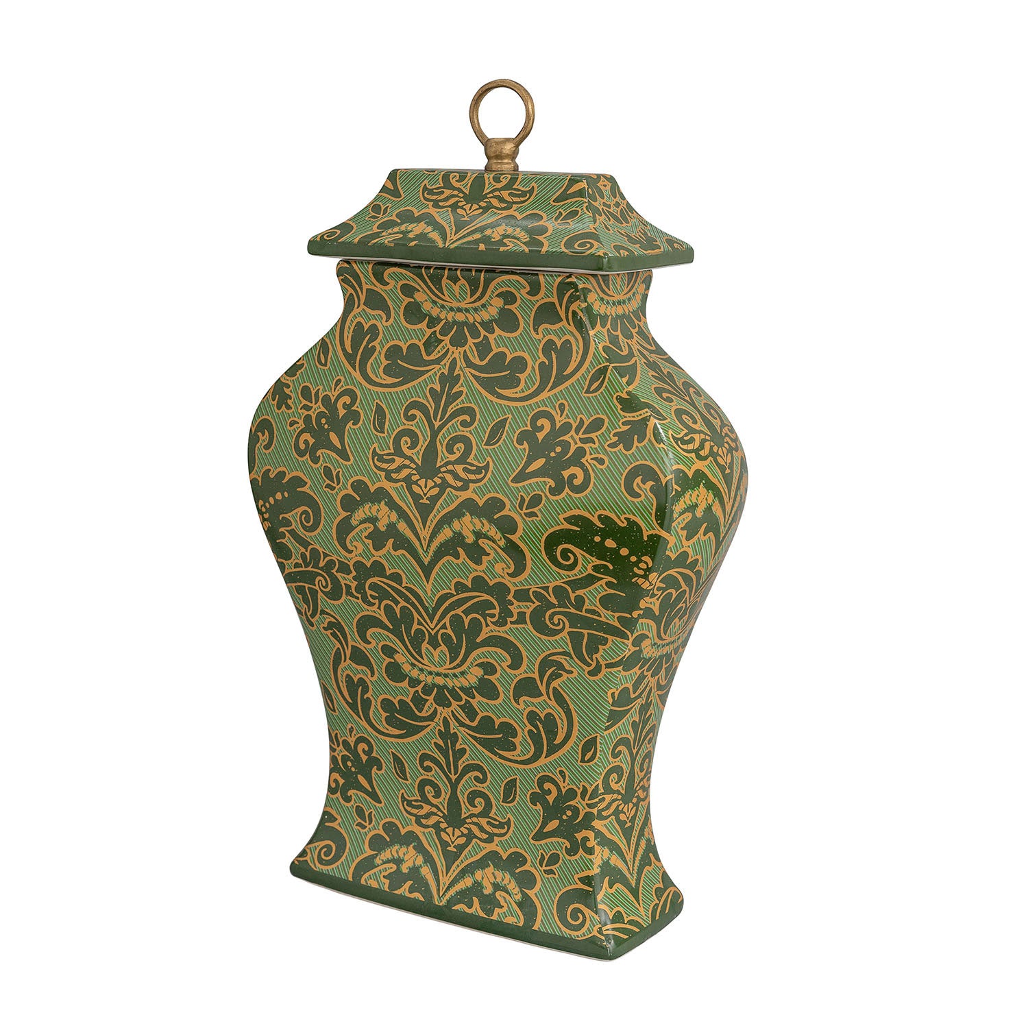 Richmond Damask Green Jar