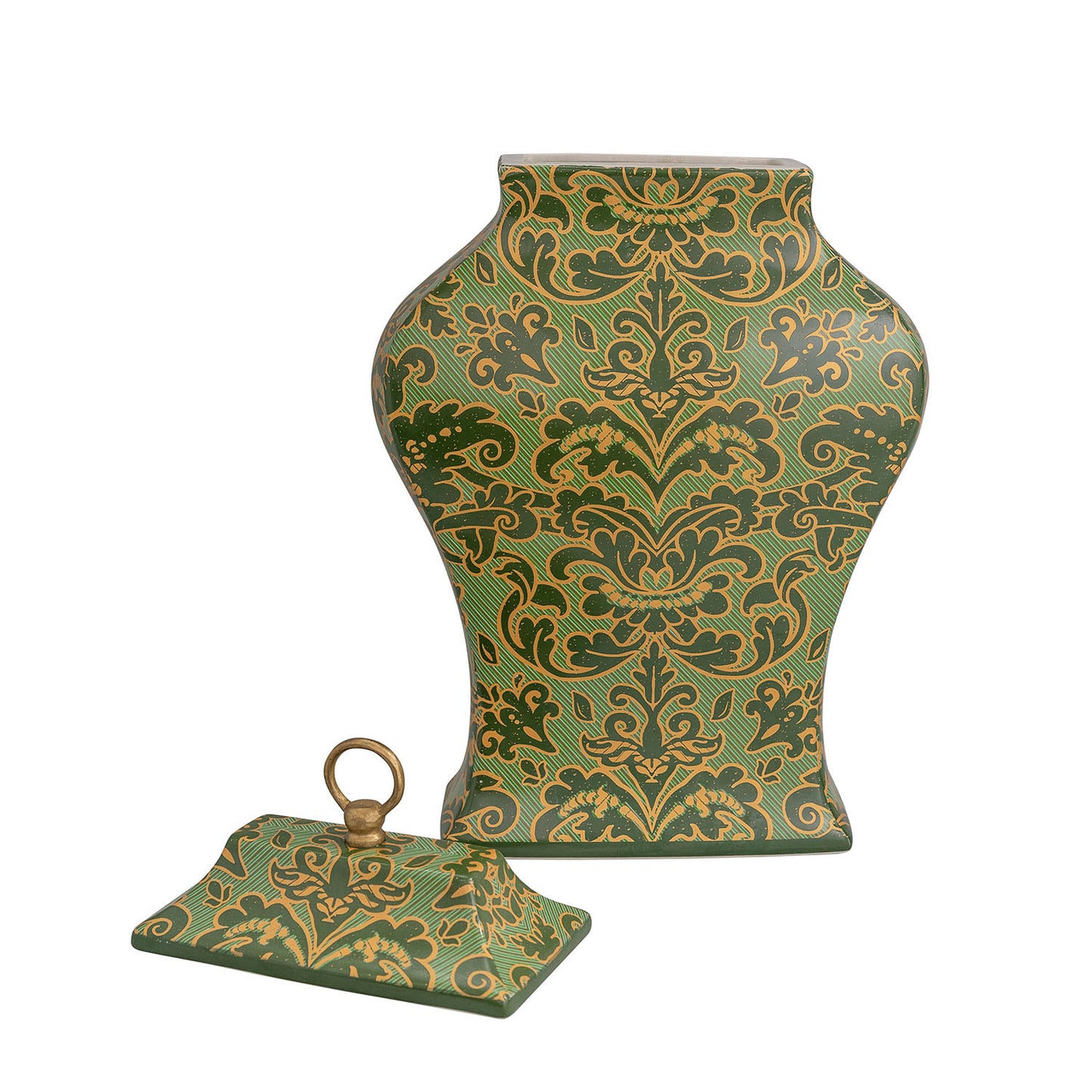 Richmond Damask Green Jar