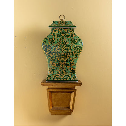 Richmond Damask Green Jar
