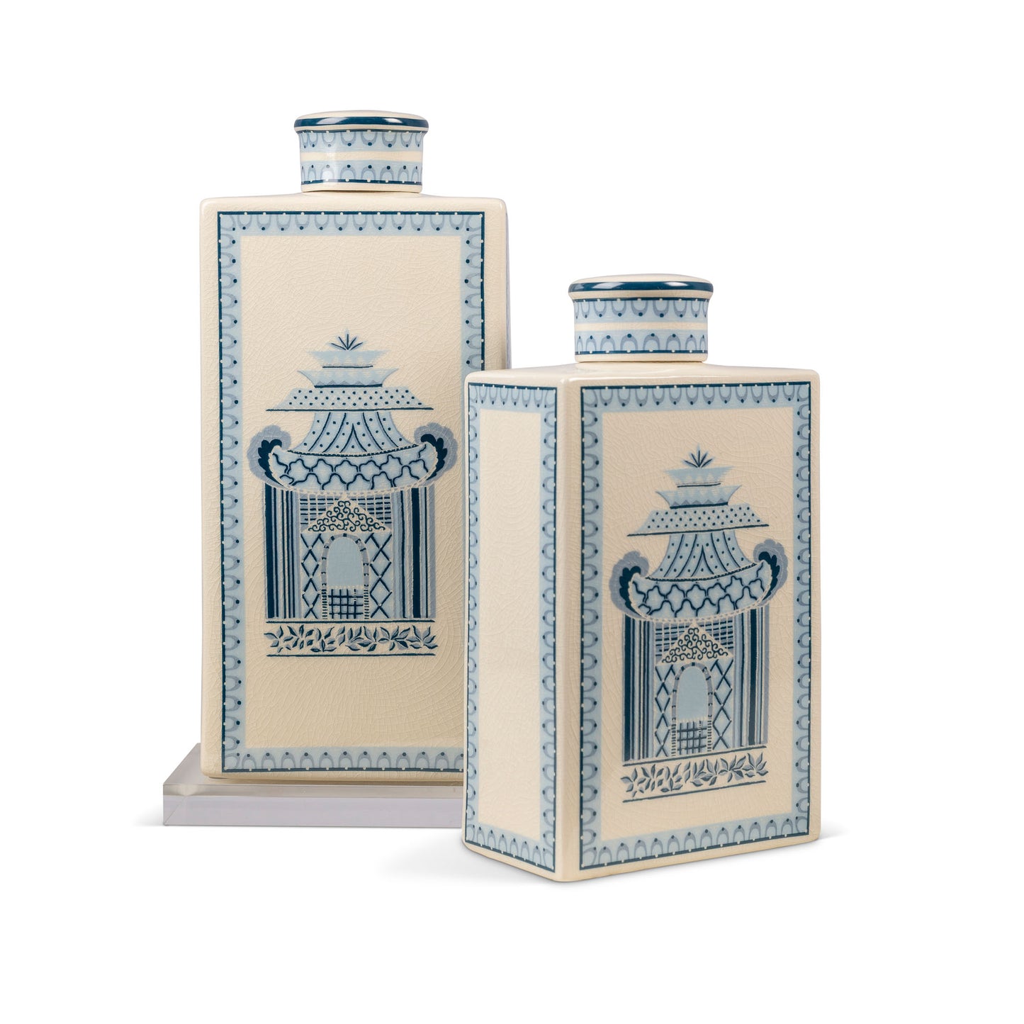 Pagoda Garden Blue Large Jar