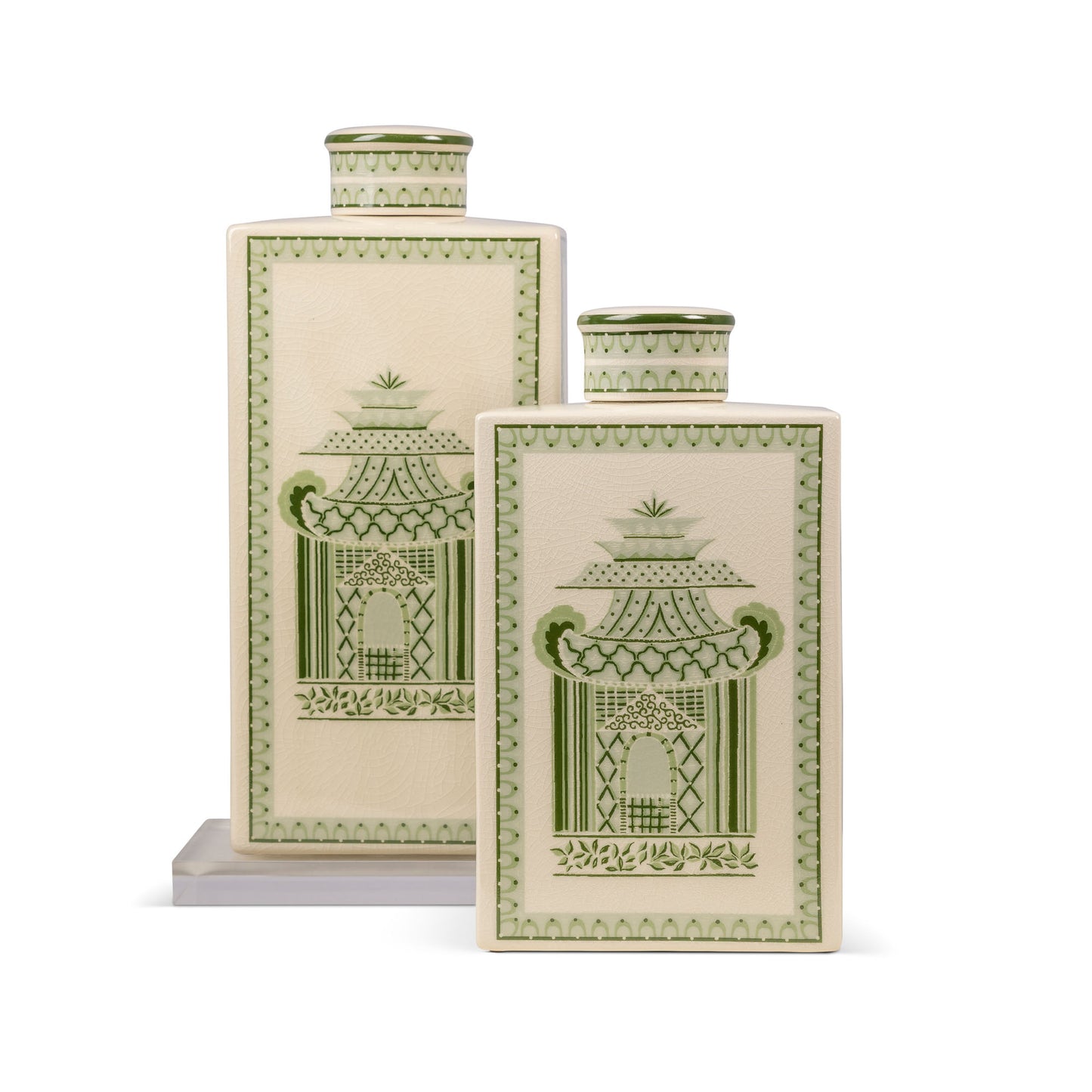 Pagoda Garden Green Medium Jar