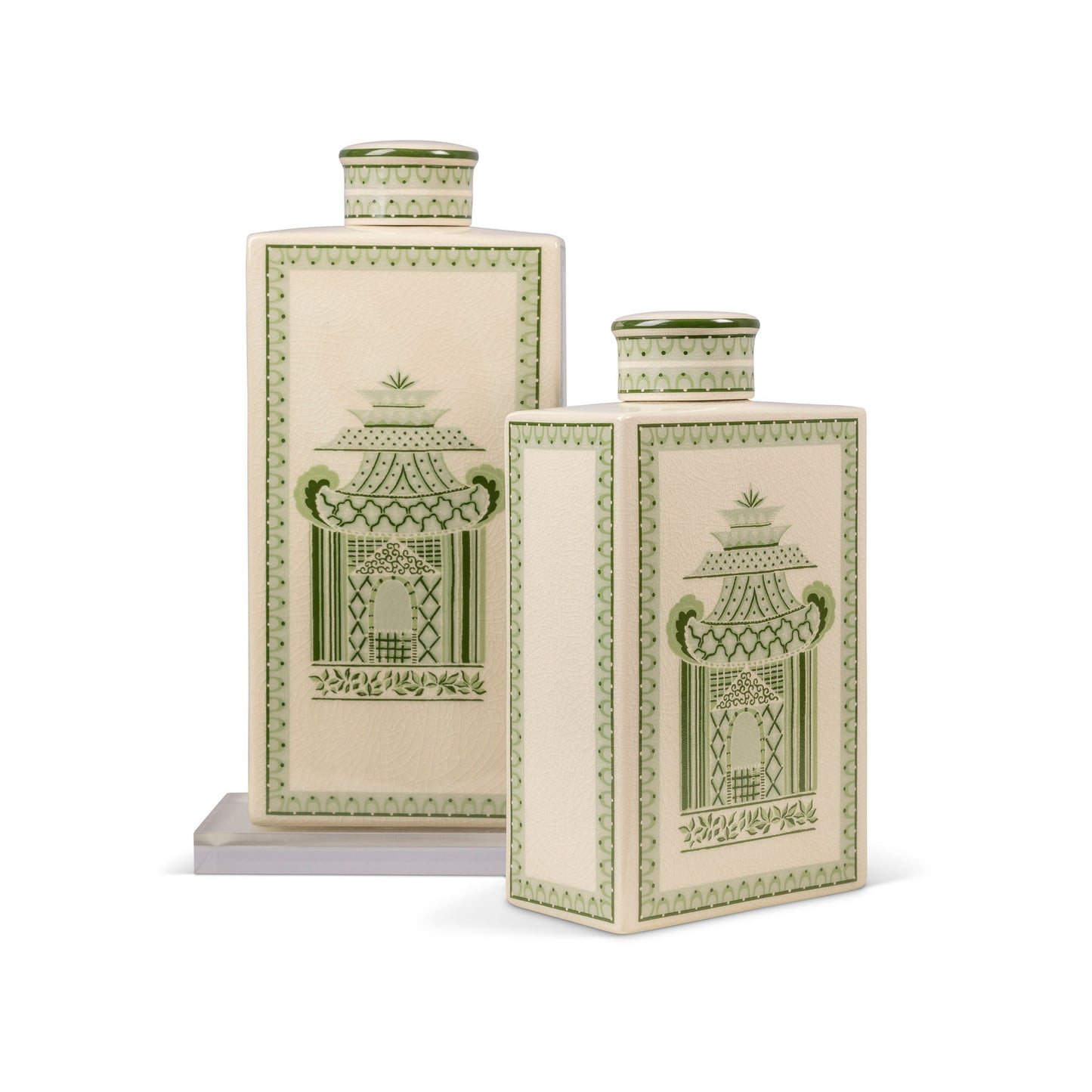 Pagoda Garden Green Large Jar