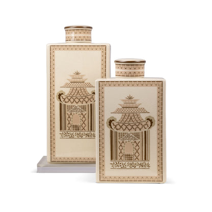 Pagoda Garden Mocha Medium Jar