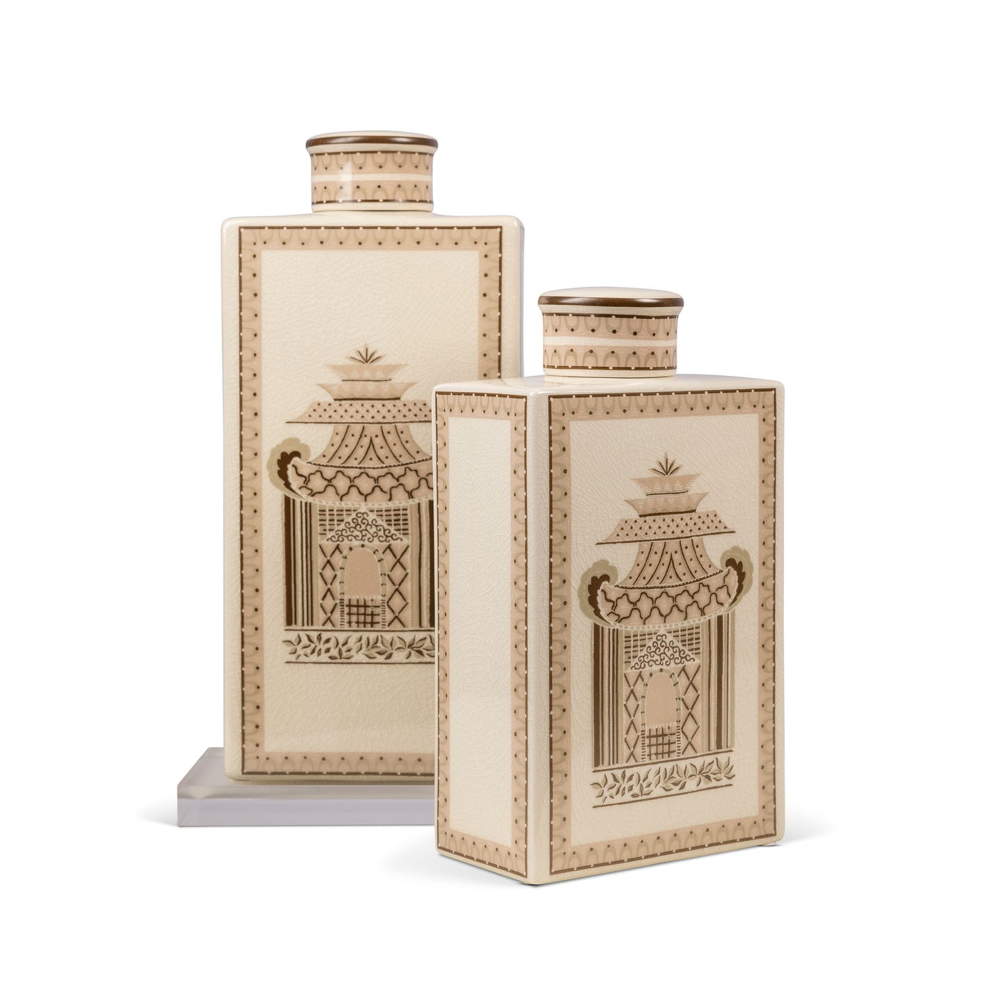 Pagoda Garden Mocha Medium Jar