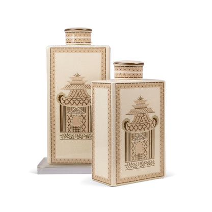 Pagoda Garden Mocha Medium Jar