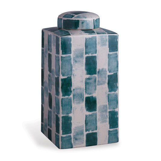 Celadon Tile Square Tea Caddy Small