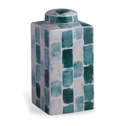 Celadon Tile Square Tea Caddy Large