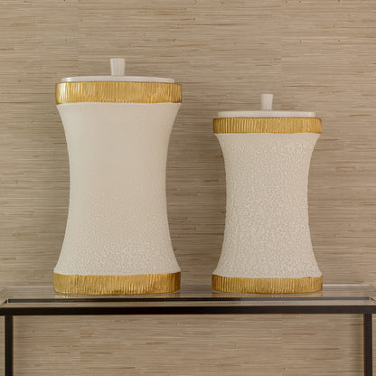 Bruner Cream Oval Jar Small