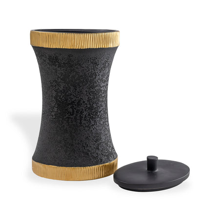 Bruner Black Oval Jar Large