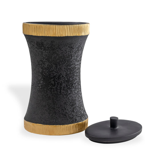 Bruner Black Oval Jar Large