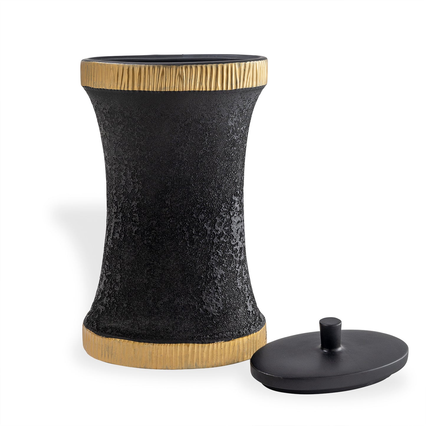 Bruner Black Oval Jar Small