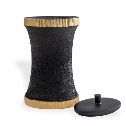 Bruner Black Oval Jar Small