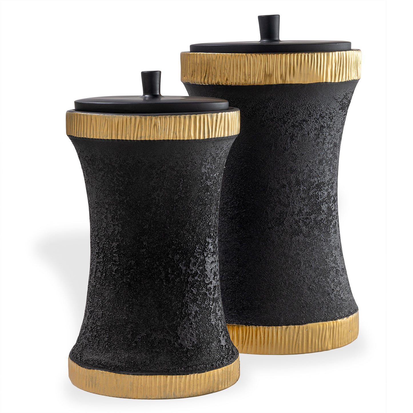 Bruner Black Oval Jar Small