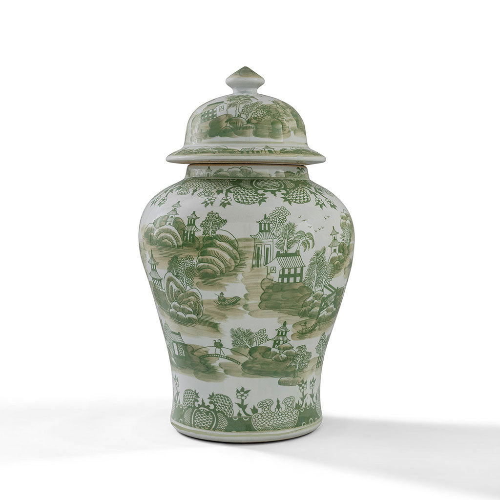 Green Willow Large Jar