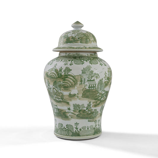 Green Willow Large Jar