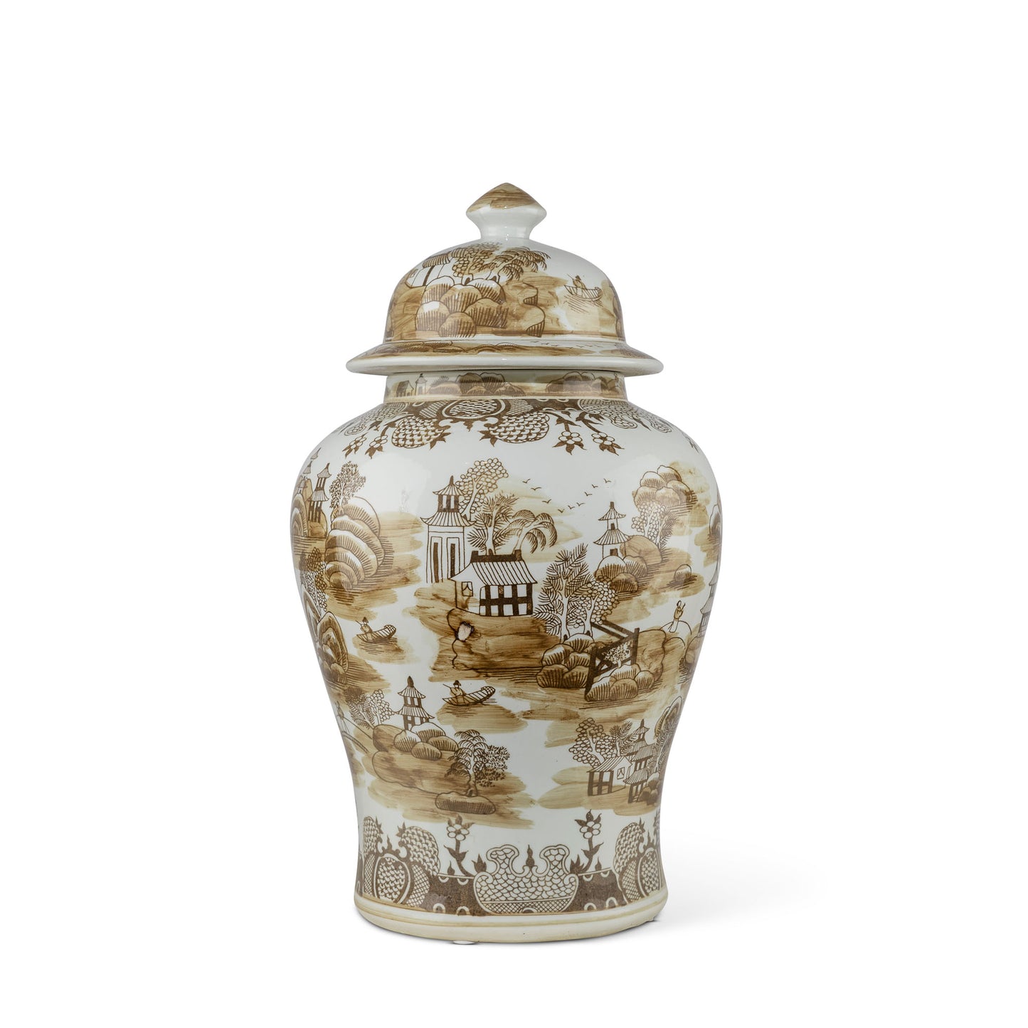 Brown Willow Large Jar
