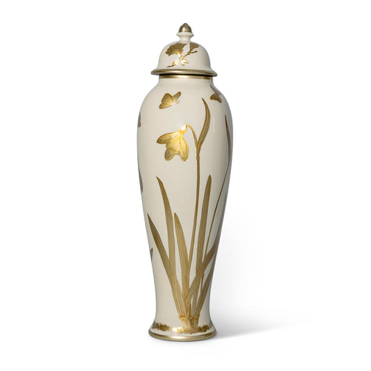 Gilded Iris Jar Large