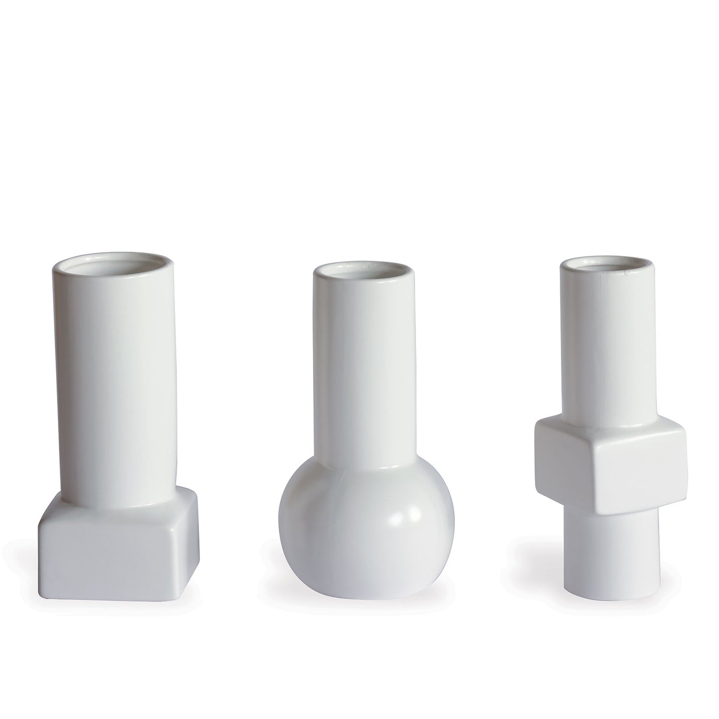 Deco White Vases (set of 3)