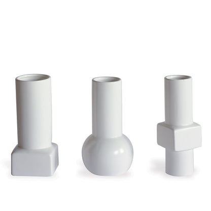 Deco White Vases (set of 3)