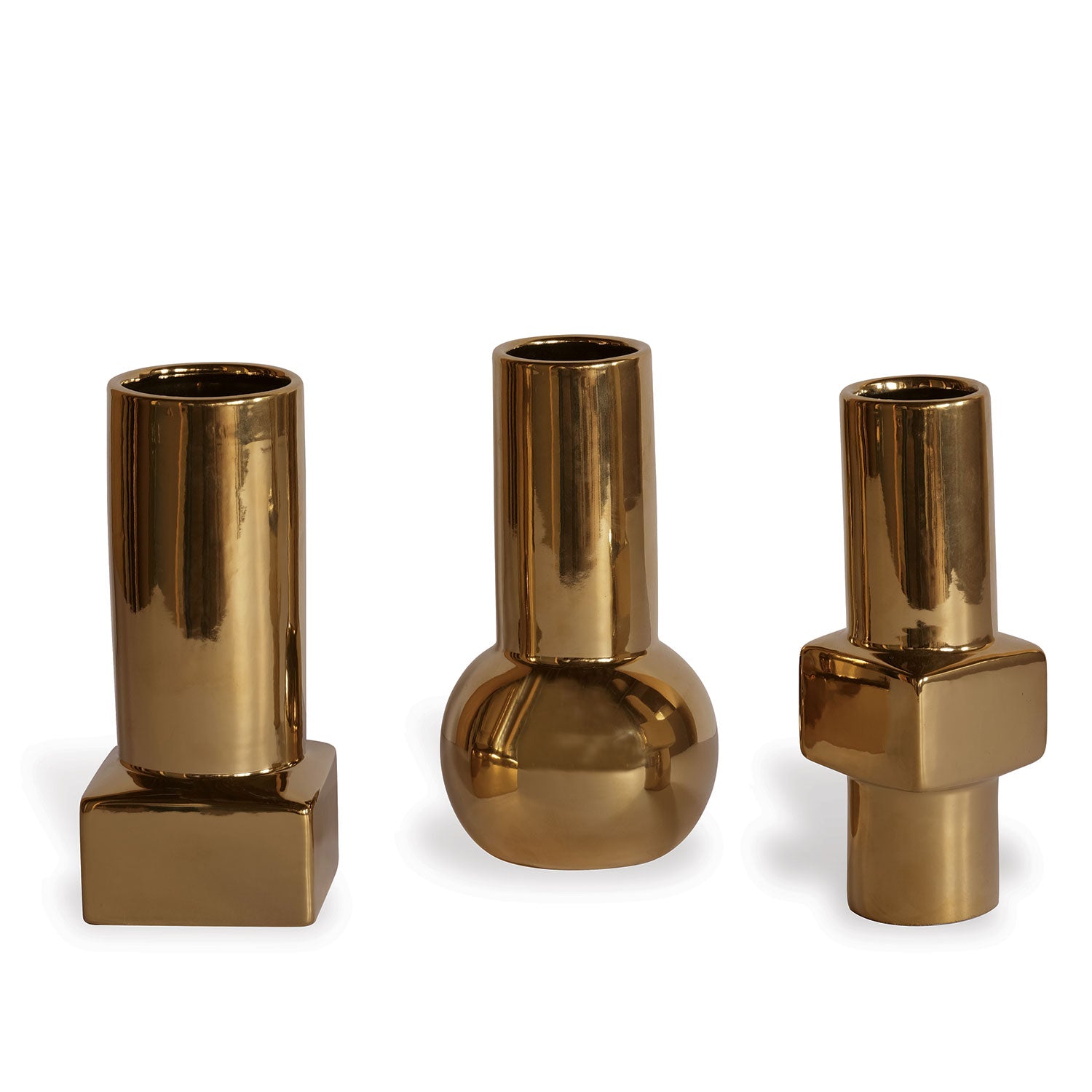 Deco Gold Vases (set of 3)