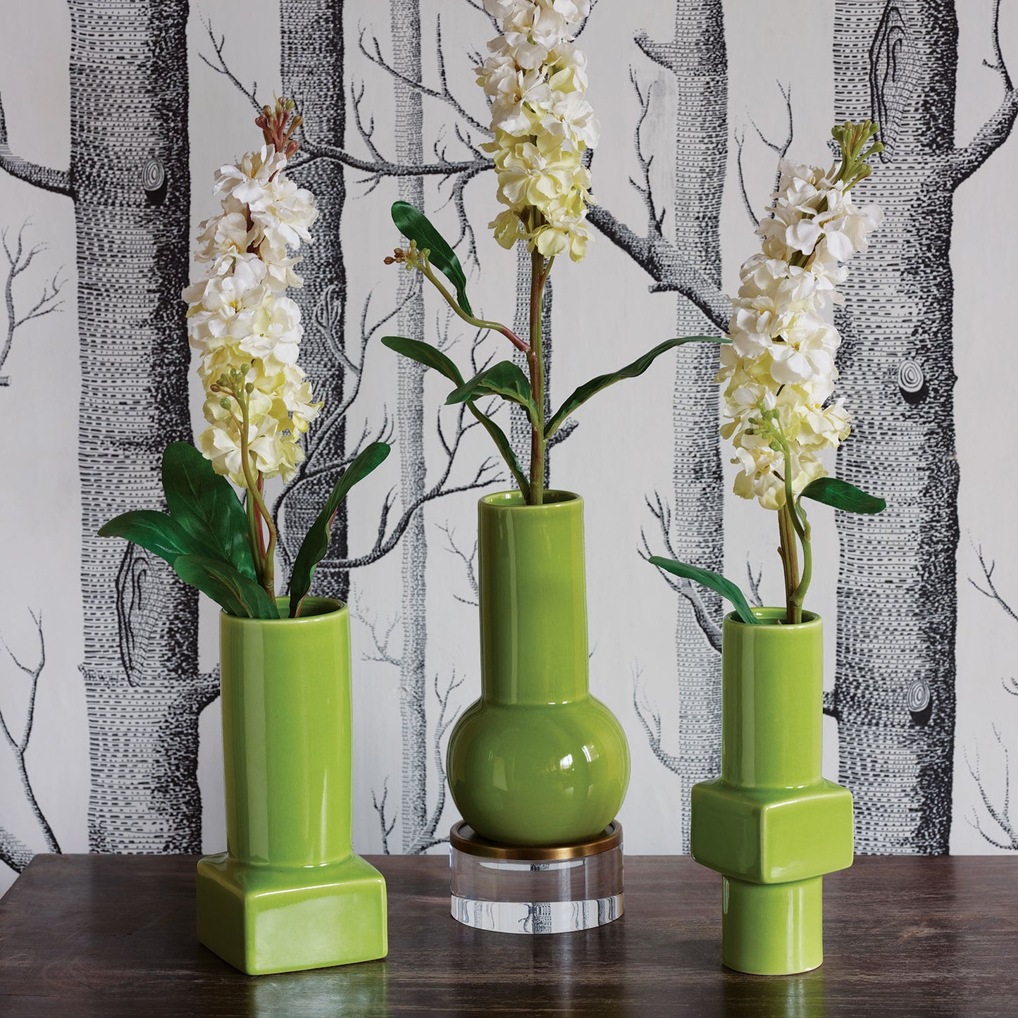 Deco Apple Vases (set of 3)