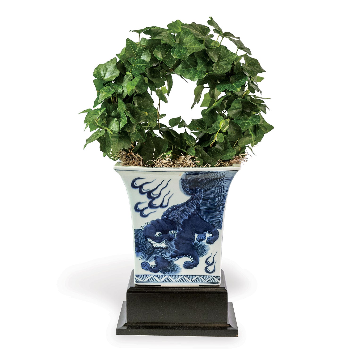 Chow Blue Square Planter with Stand