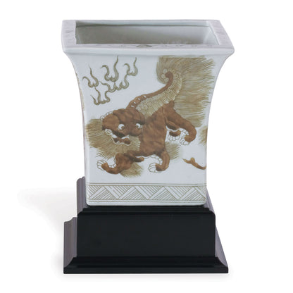 Chow Brown Square Planter with Stand