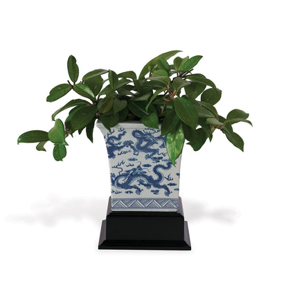 Dragon Blue Square Planter with Stand